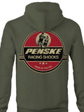Penske Racing Shocks Black or Military Green Vintage Hooded Sweatshirt